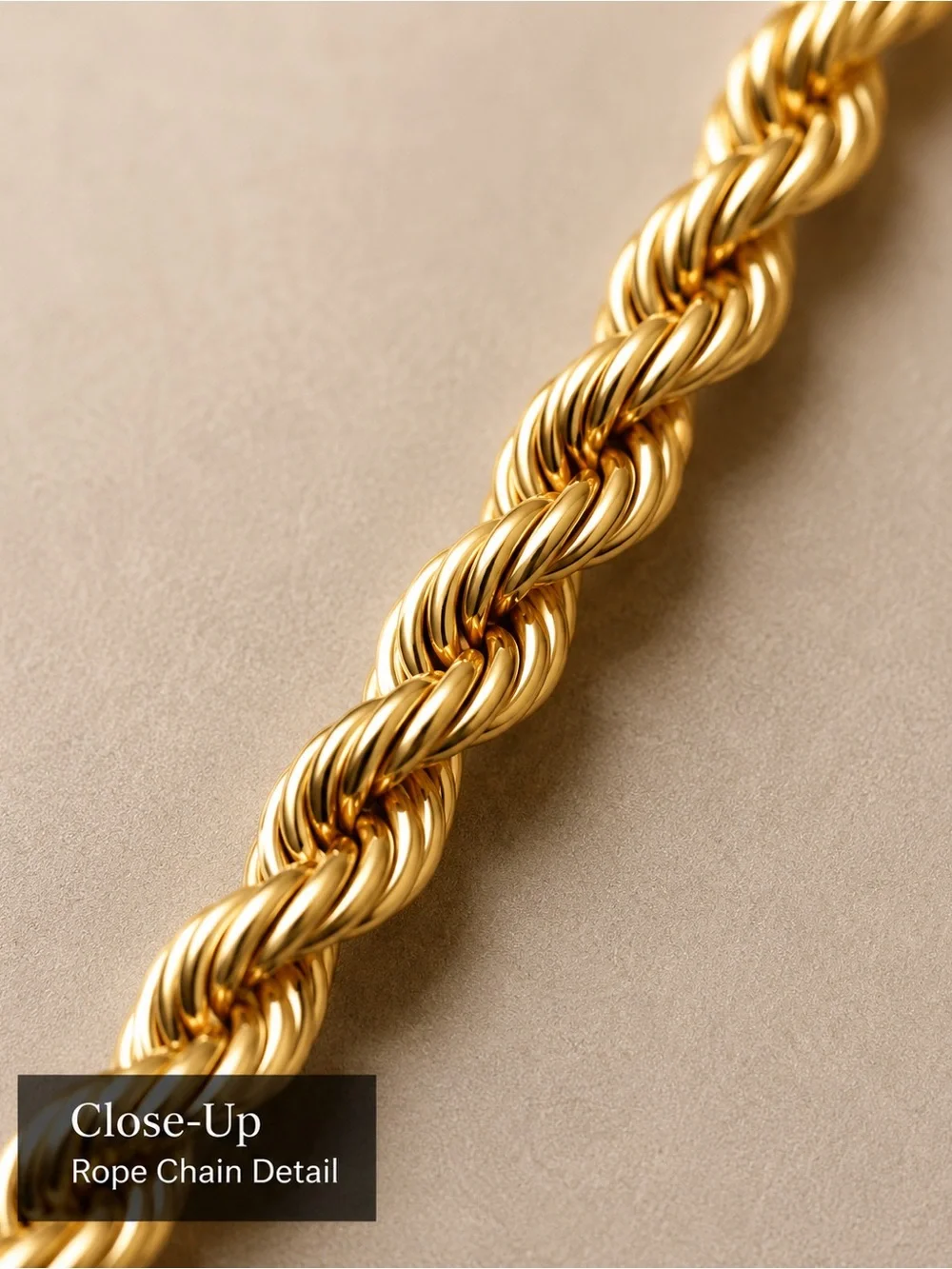 14k Gold-Filled 18” Rope Chain Necklace - Unisex Jewelry